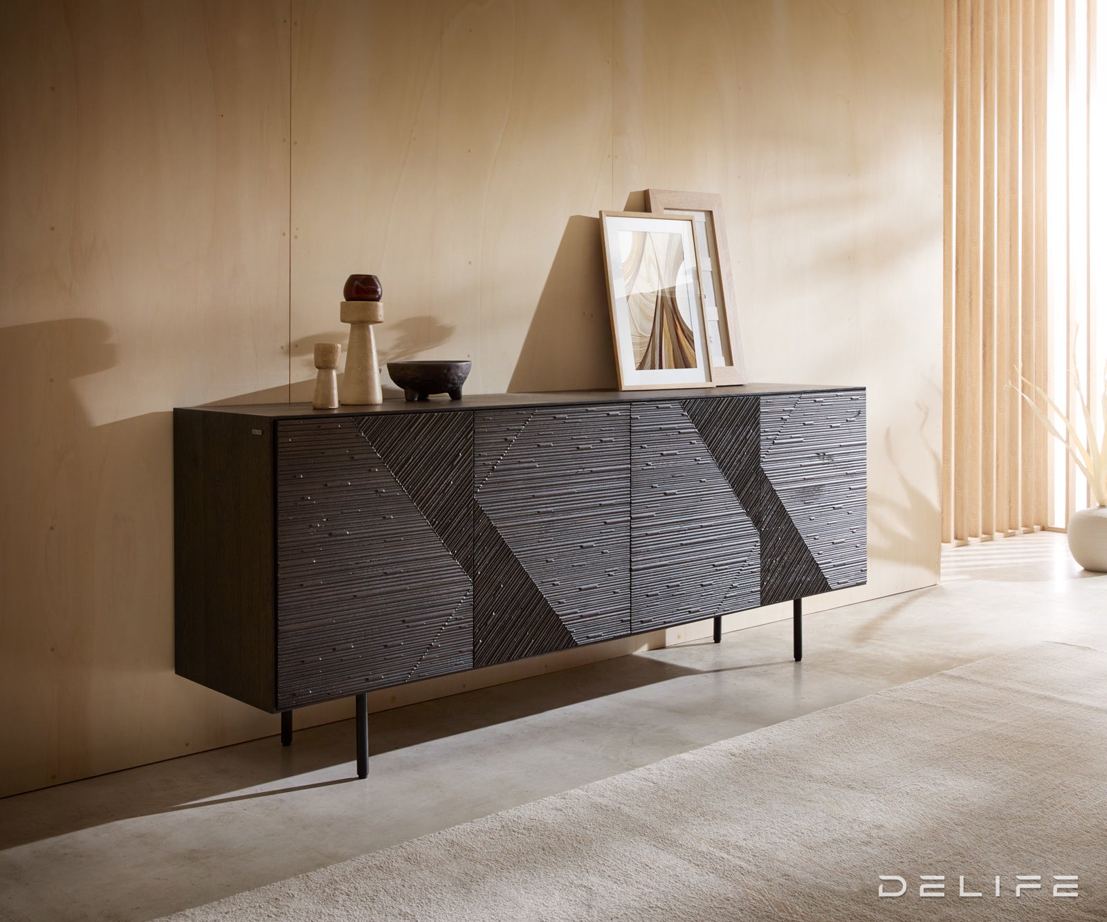 Komoda Tereos 200x45cm, Materijal: Jasen