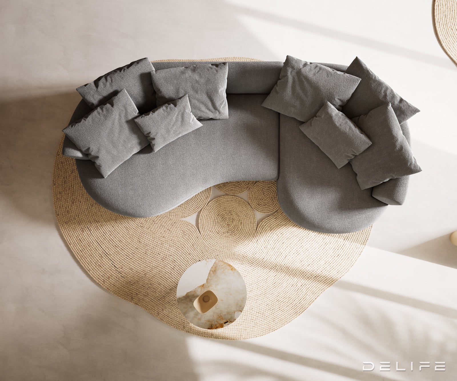 Sofa Edina 328x166cm, Materijal: Strukturirana tkanina