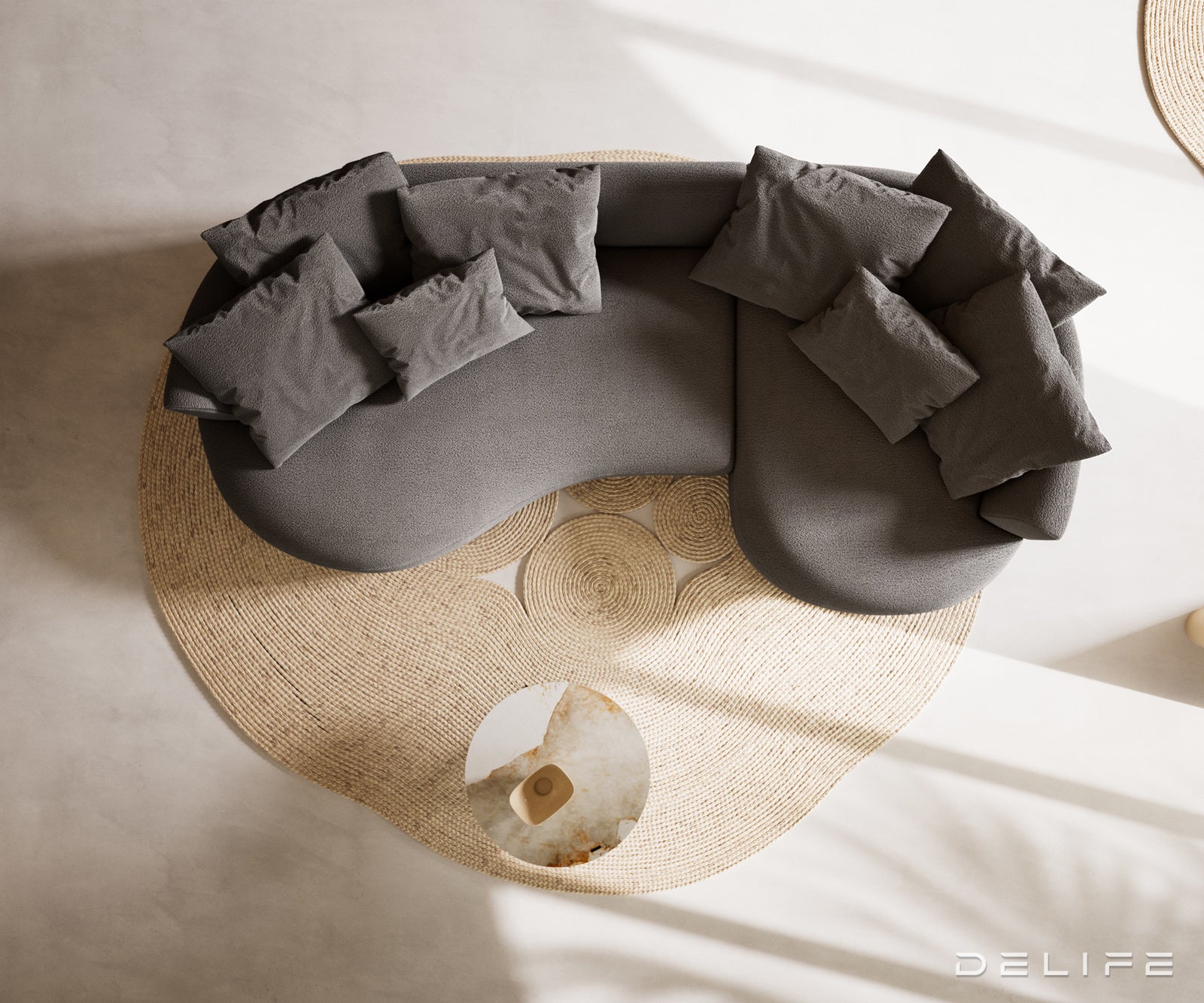 Sofa Edina 328x166cm, Materijal: Boucle