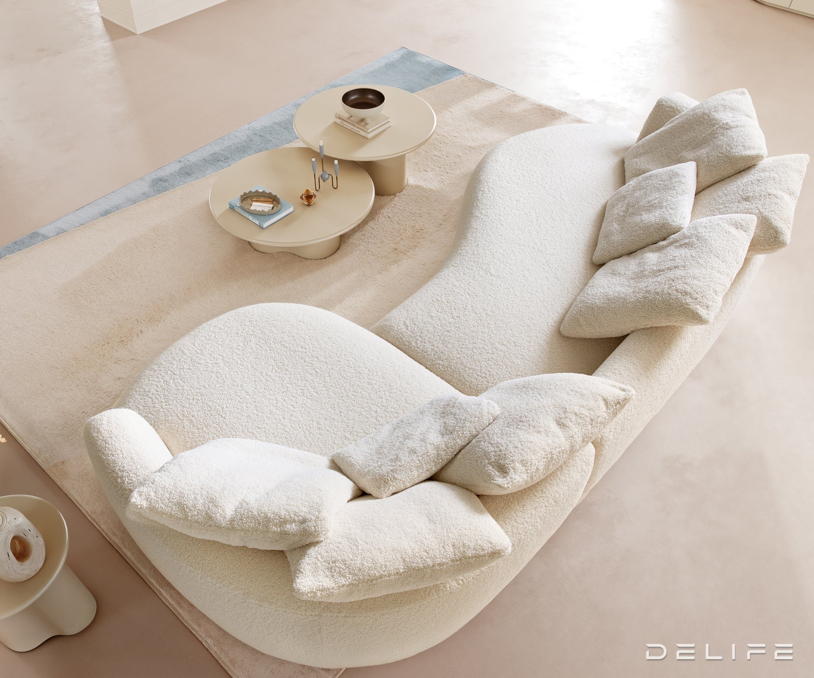 Sofa Edina 328x166cm, Materijal: Teddy tkanina