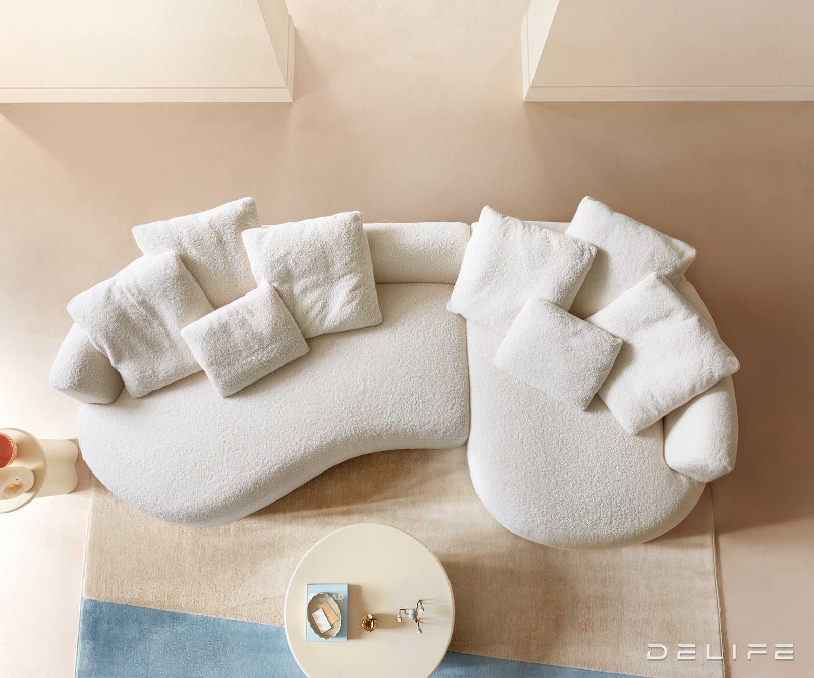 Sofa Edina 328x166cm, Materijal: Teddy tkanina