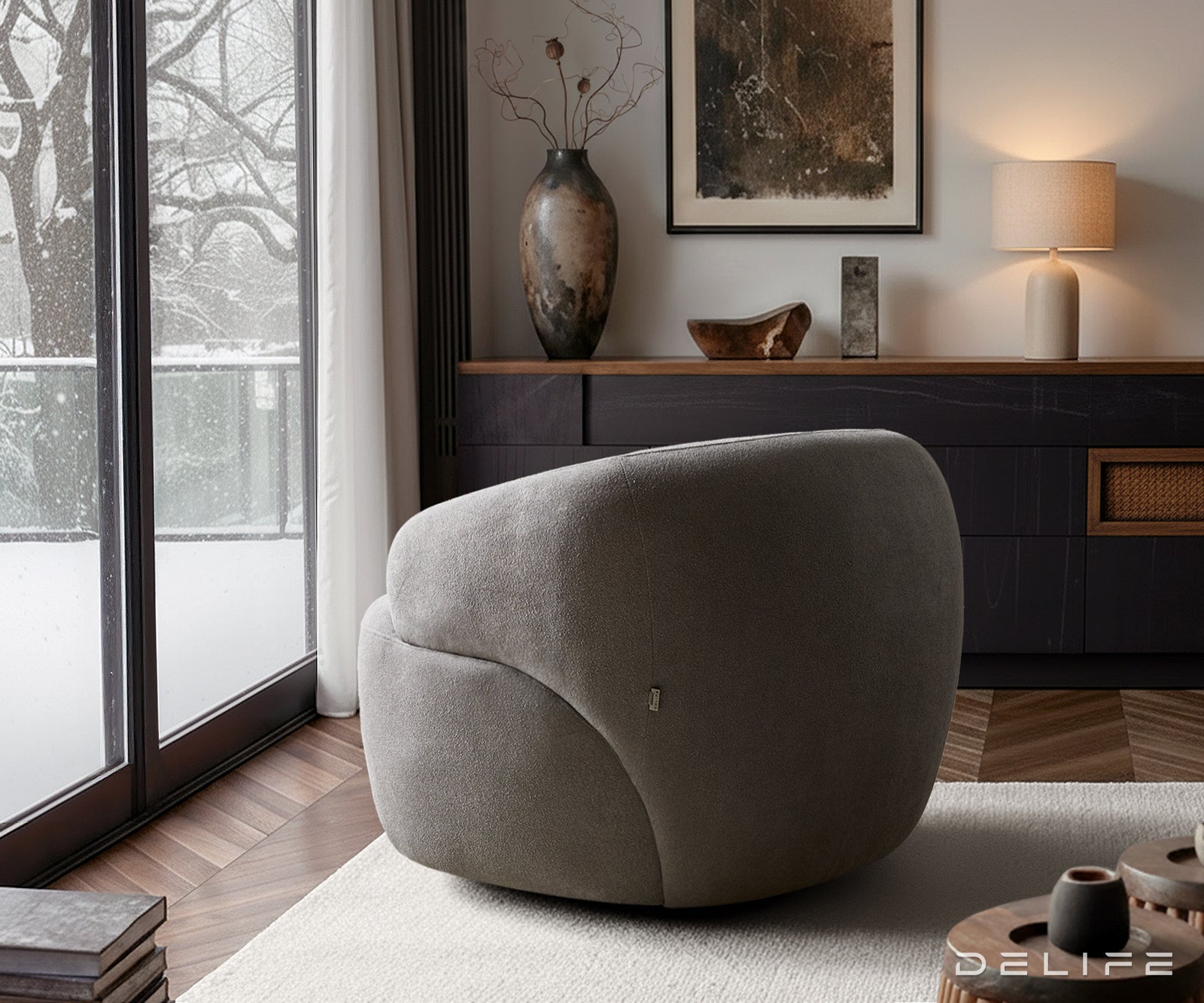 Fotelja Nova 88x88cm, Materijal: Strukturirana Tkanina