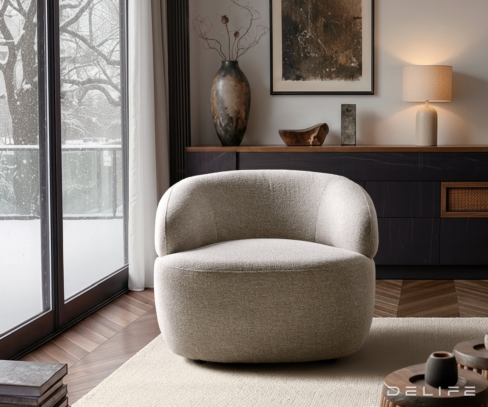 Fotelja Nova 88x88cm, Materijal: Strukturirana Tkanina