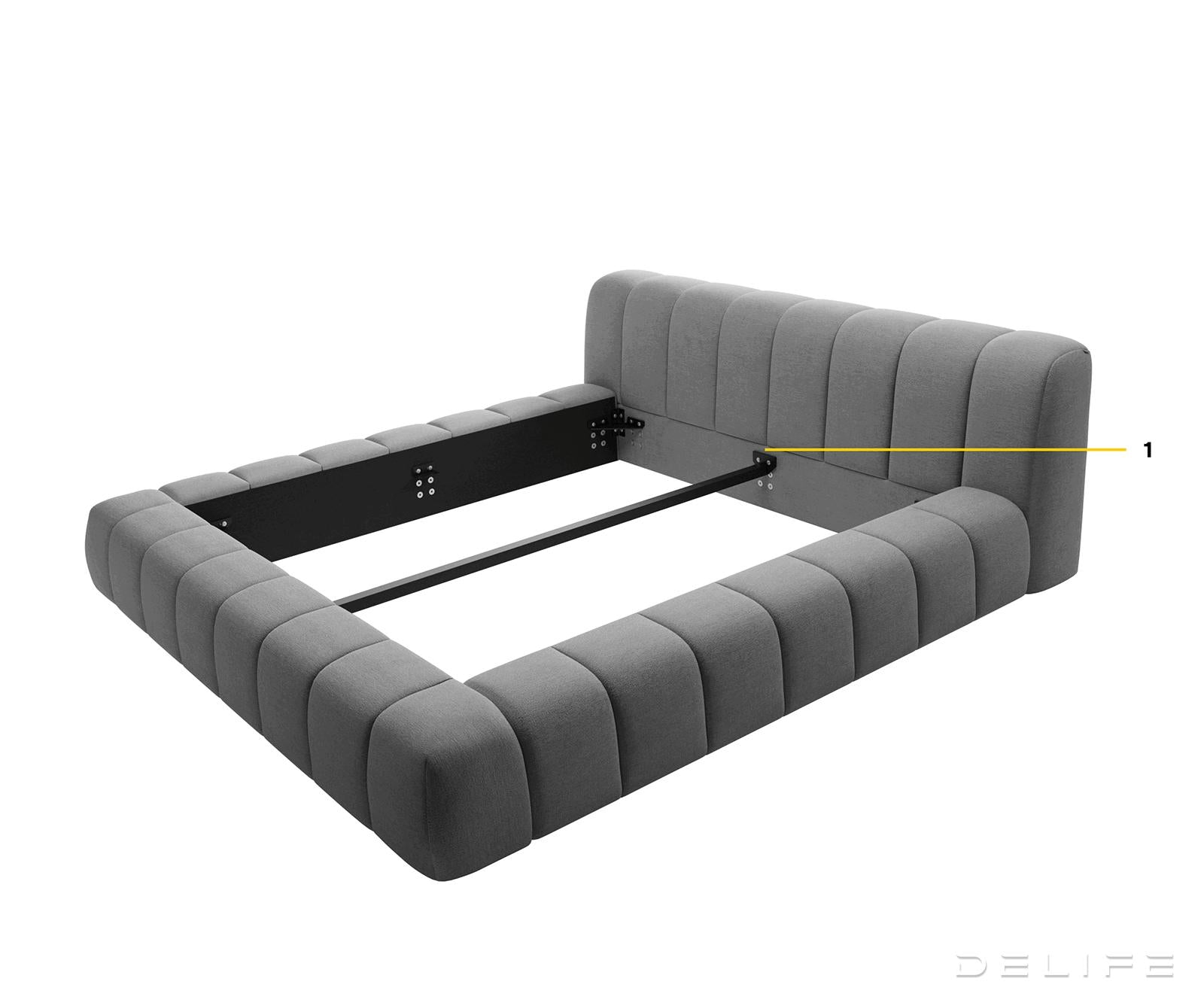 Okvir Kreveta Cutio 180x200cm, Materijal: Teddy tkanina