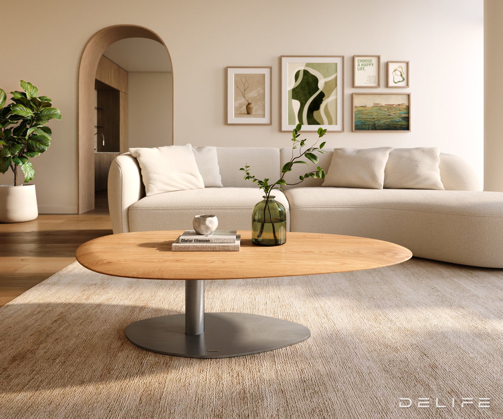 Klub stolić Edge 140x75cm, Materijal: Hrast