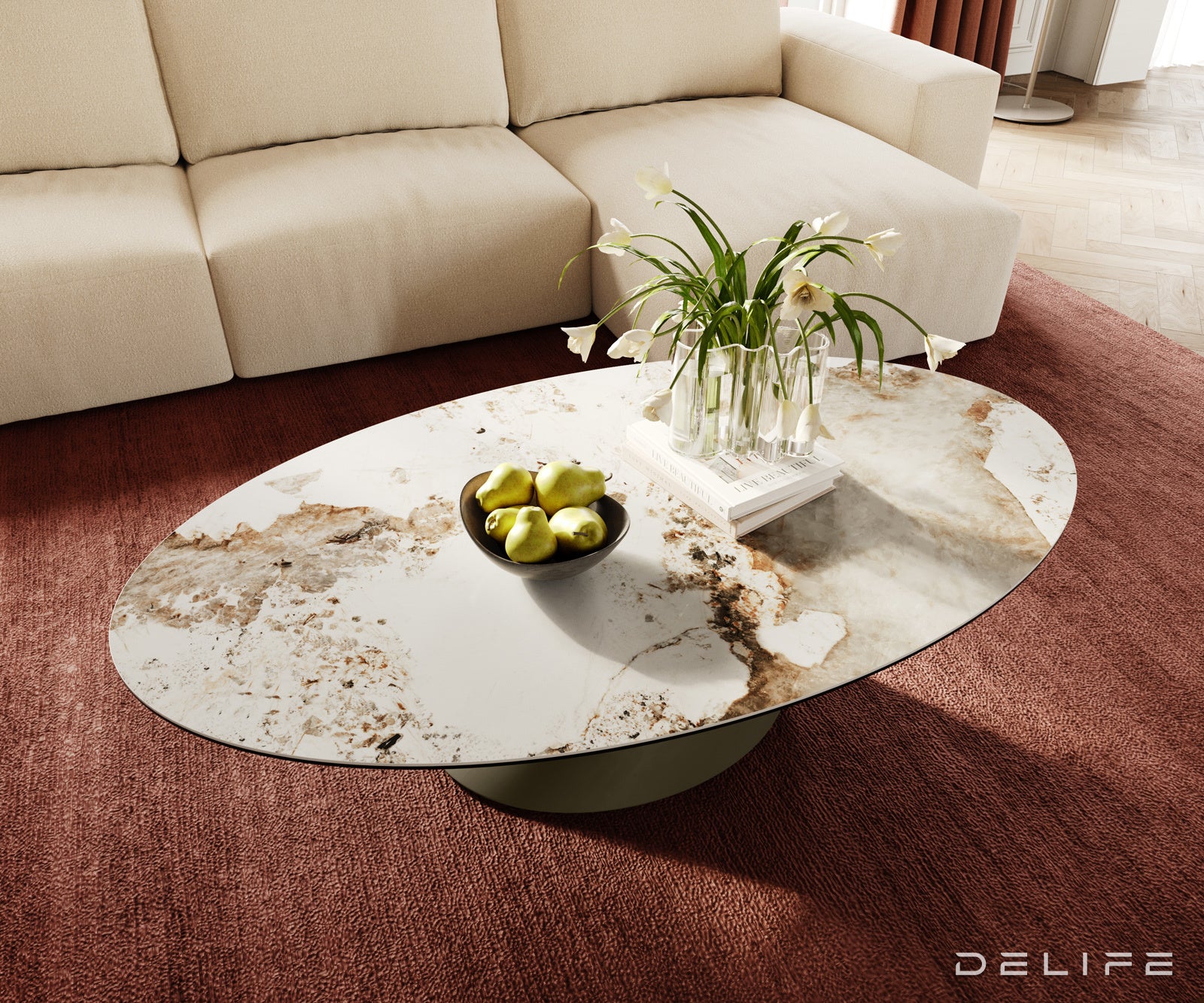 Klub stolić Edge 140x80cm, Materijal: Keramika Minas Melange