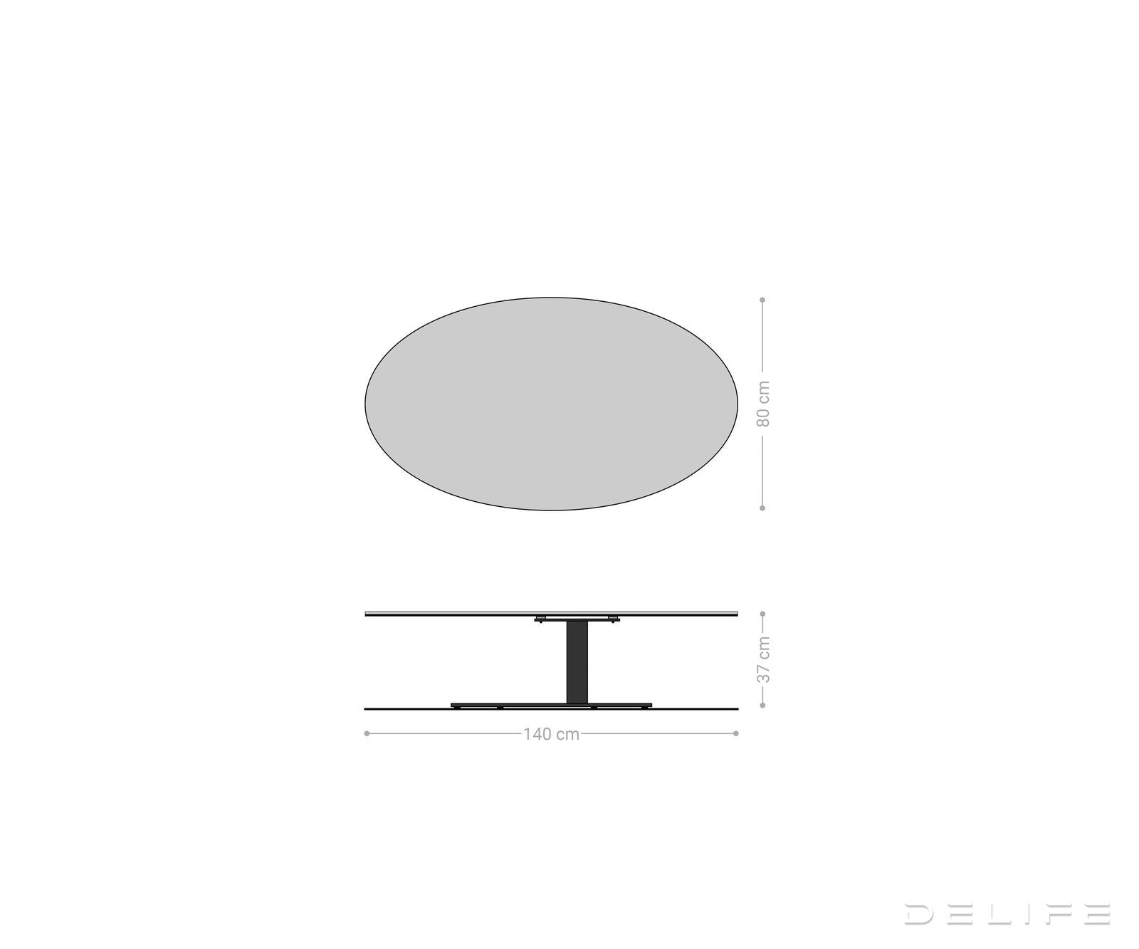 Klub stolić Edge 140x80cm, Materijal: Keramika Minas Melange