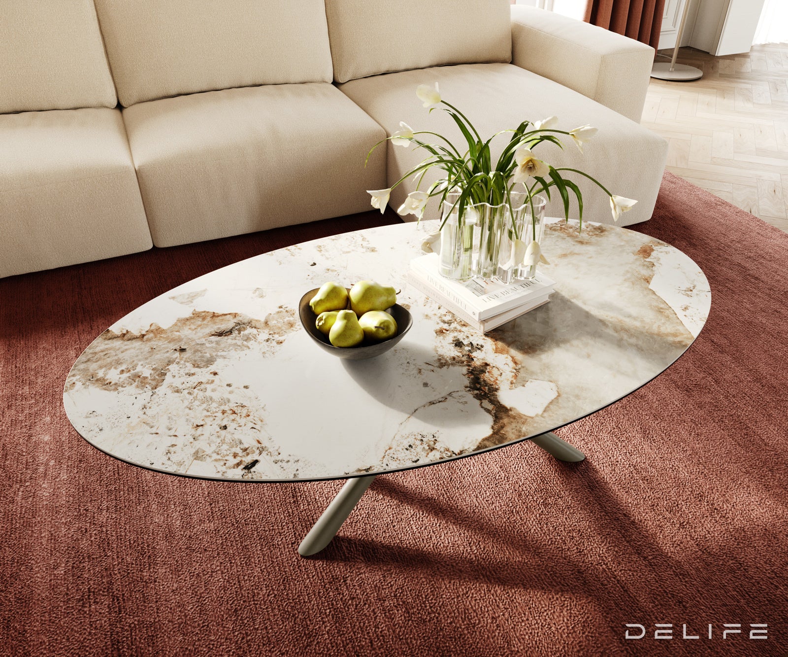 Klub stolić Edge 140x80cm, Materijal: Keramika Minas Melange