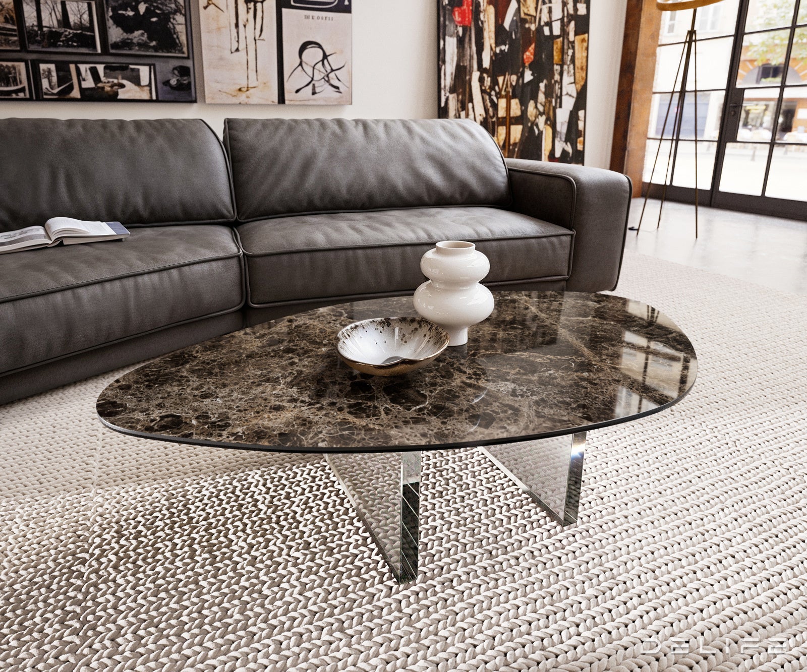 Klub stolić Edge 140x76cm, Materijal: Keramika Emeprador Extra Lucidato