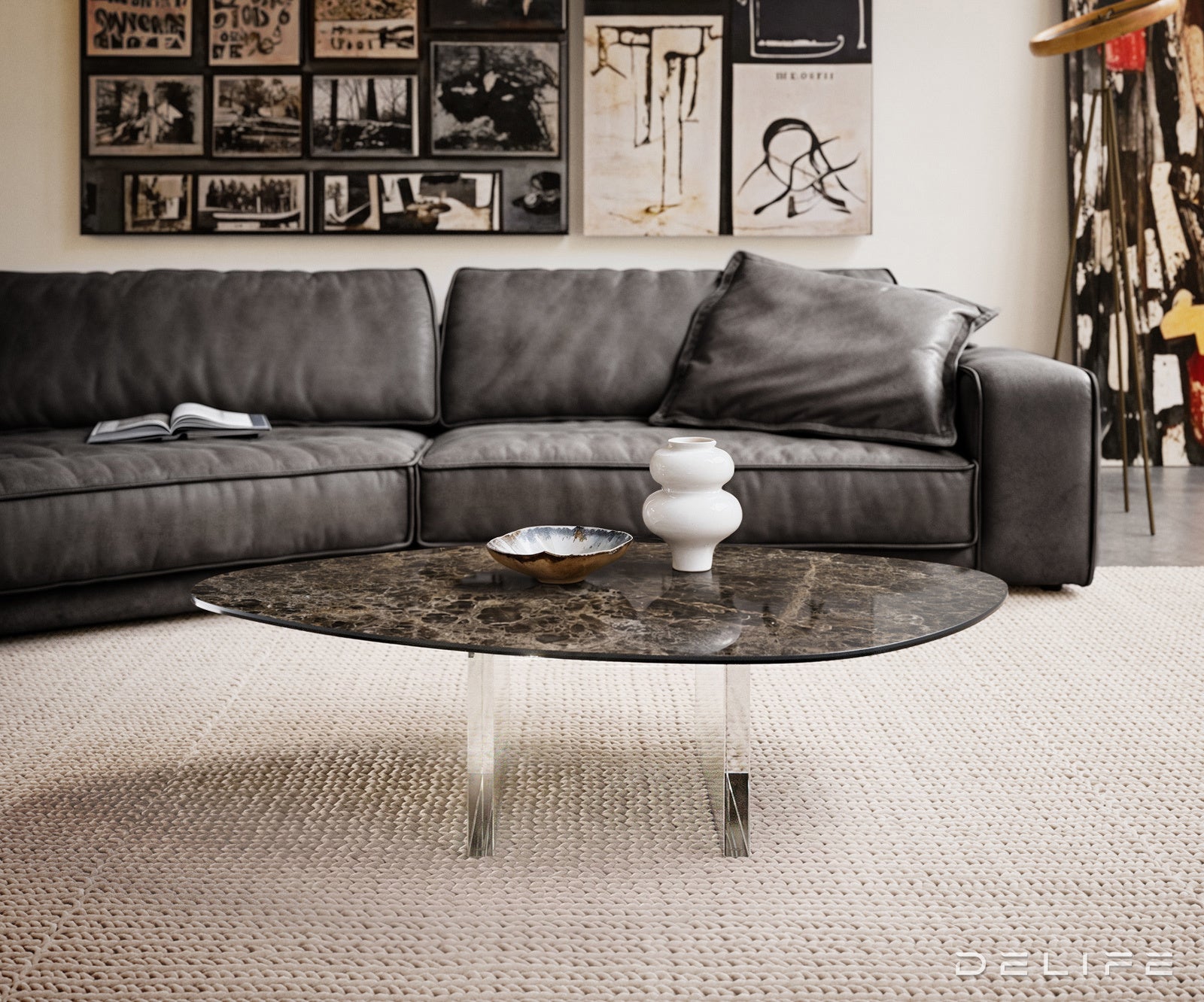 Klub stolić Edge 140x76cm, Materijal: Keramika Emeprador Extra Lucidato