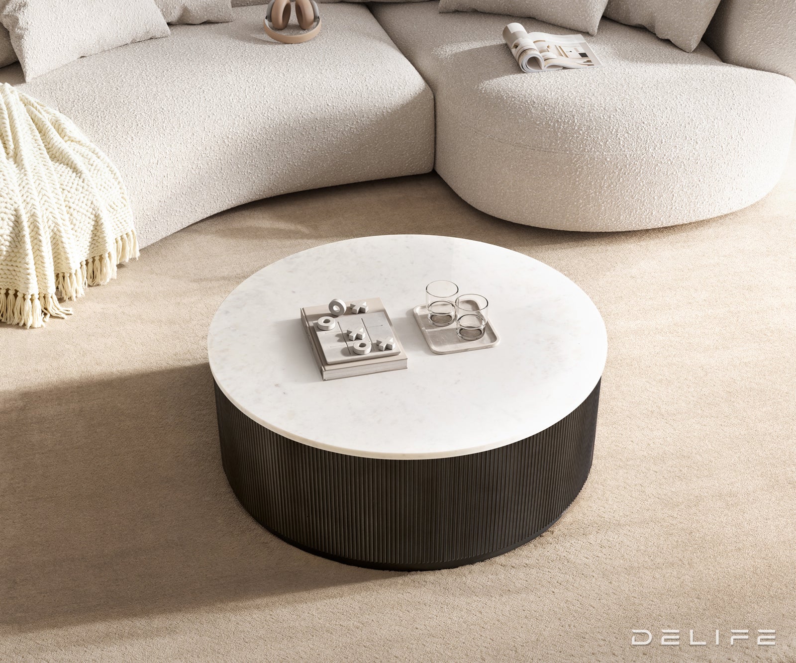 Klub stolić Fiorano 90x90cm, Materijal: Mramor