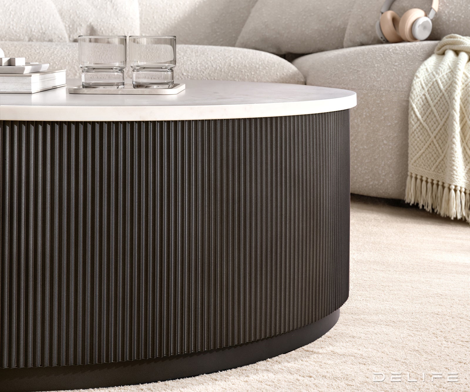 Klub stolić Fiorano 90x90cm, Materijal: Mramor