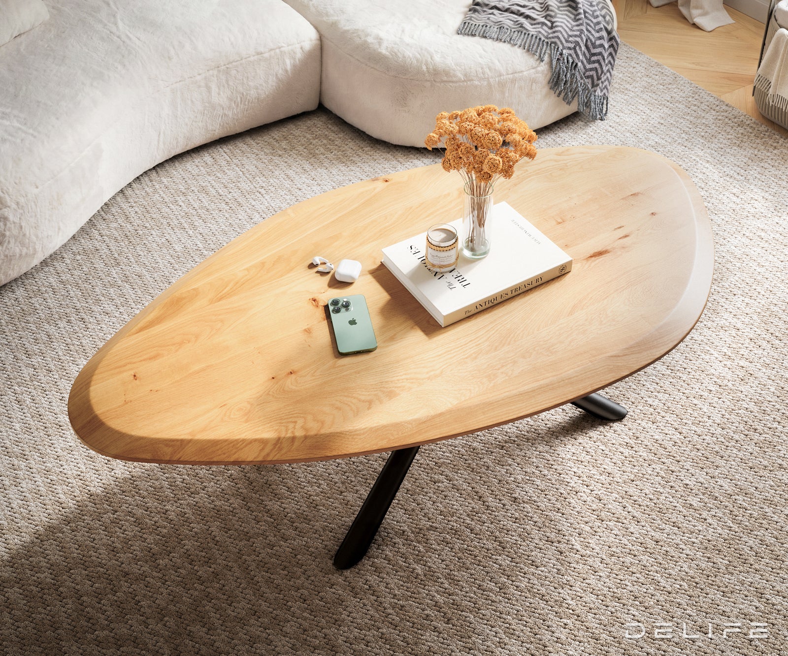 Klub stolić Edge 140x76cm, Materijal: Bagrem