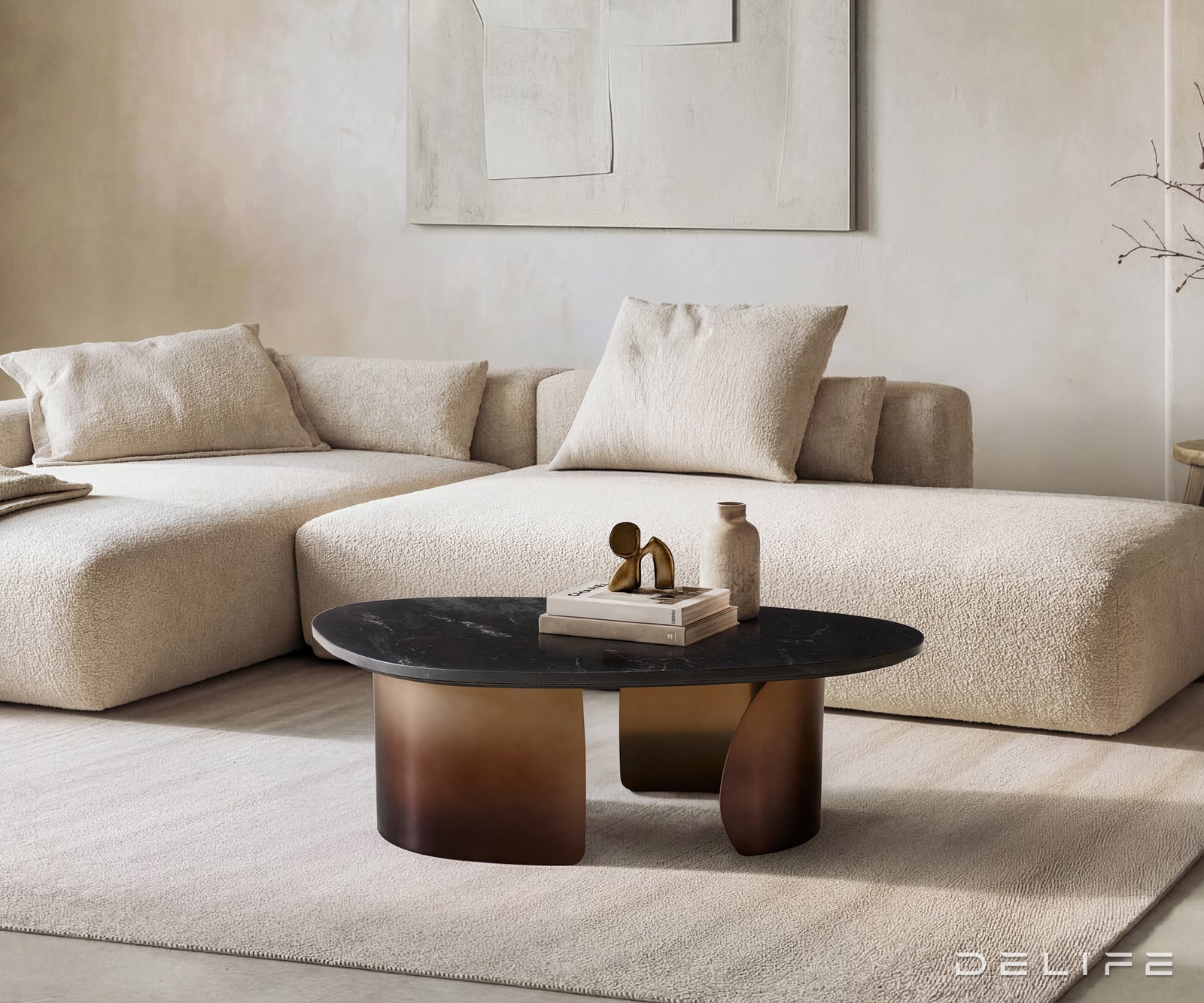 Klub stolić Marvello 101x50cm, Materijal: Mramor