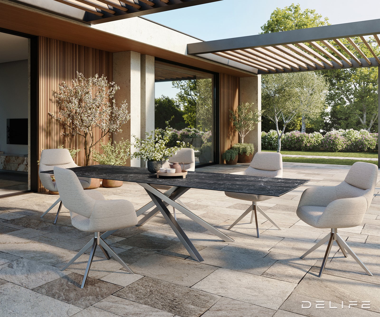 Outdoor stol Edge 300x100cm, Materijal: Keramika Nero Greco