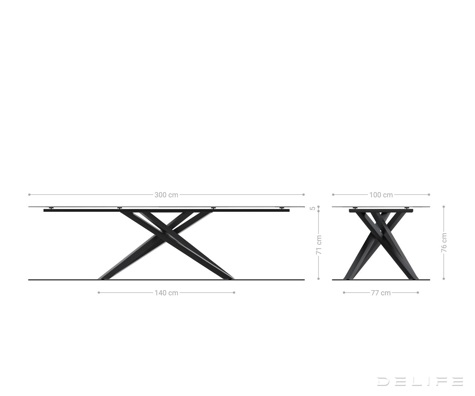 Outdoor stol Edge 300x100cm, Materijal: Keramika Statuarietto