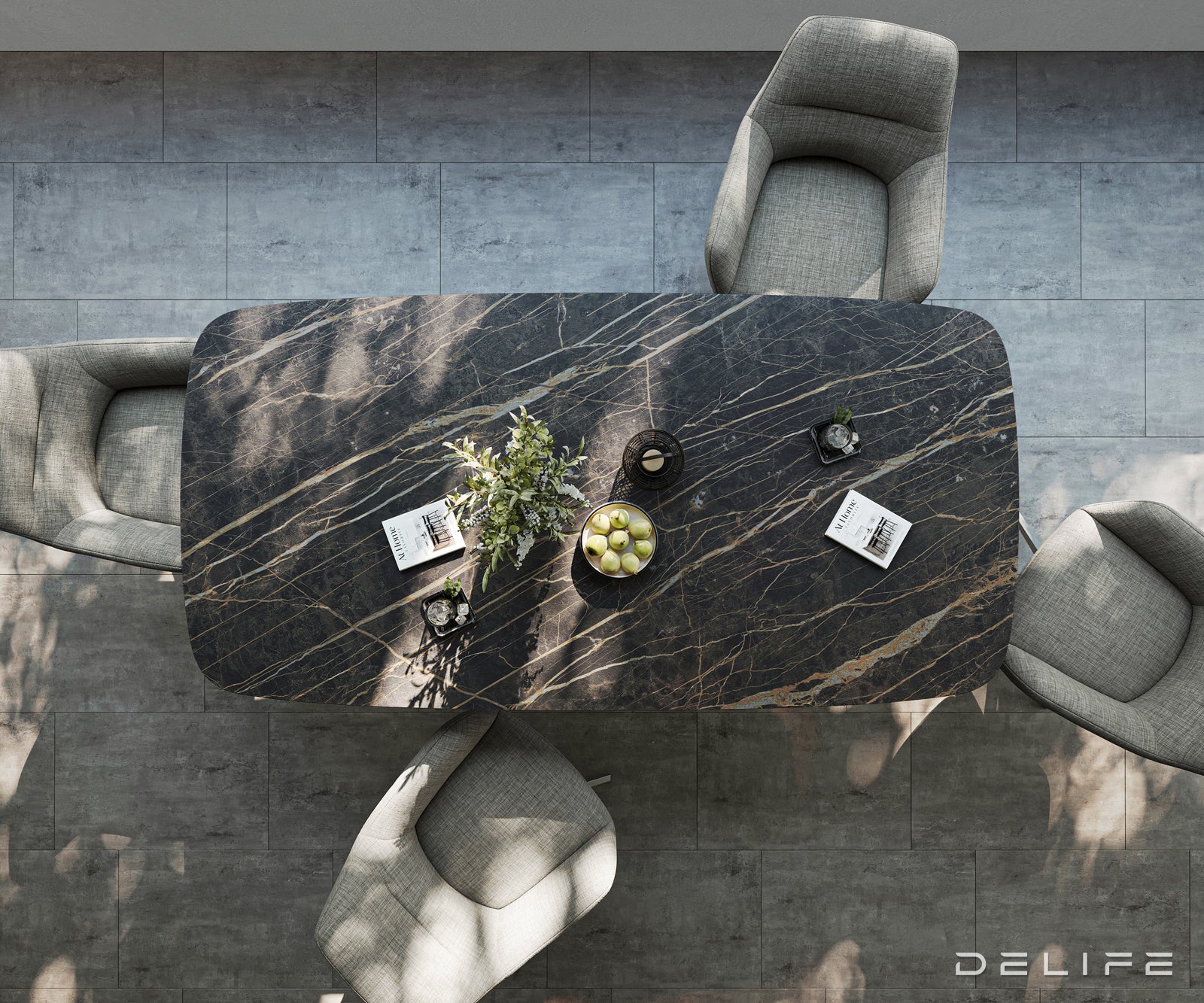 Outdoor stol Edge Boot 200x100cm, Materijal: Keramika Noir Desir