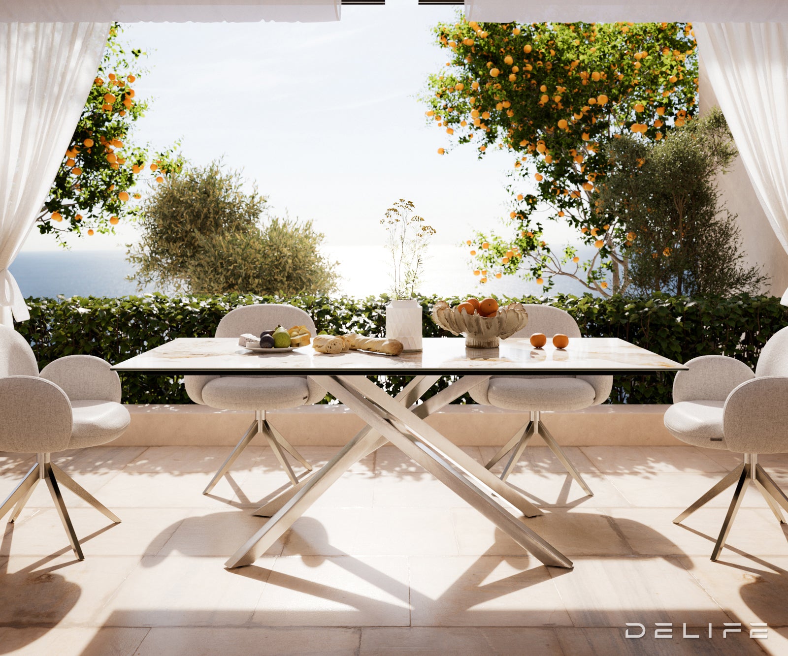 Outdoor stol Edge 200x100cm, Materijal: Keramika Minas Melange