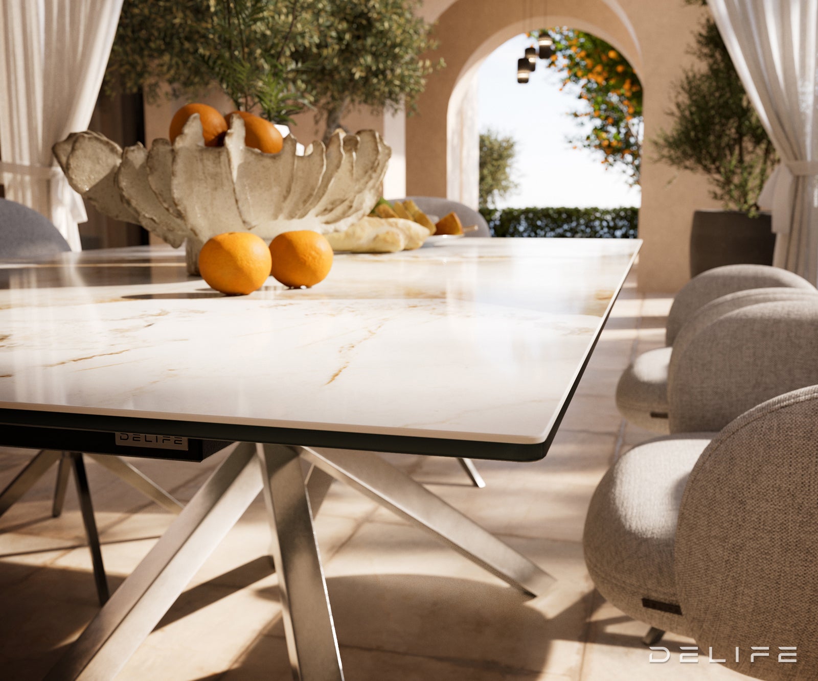 Outdoor stol Edge 200x100cm, Materijal: Keramika Minas Melange