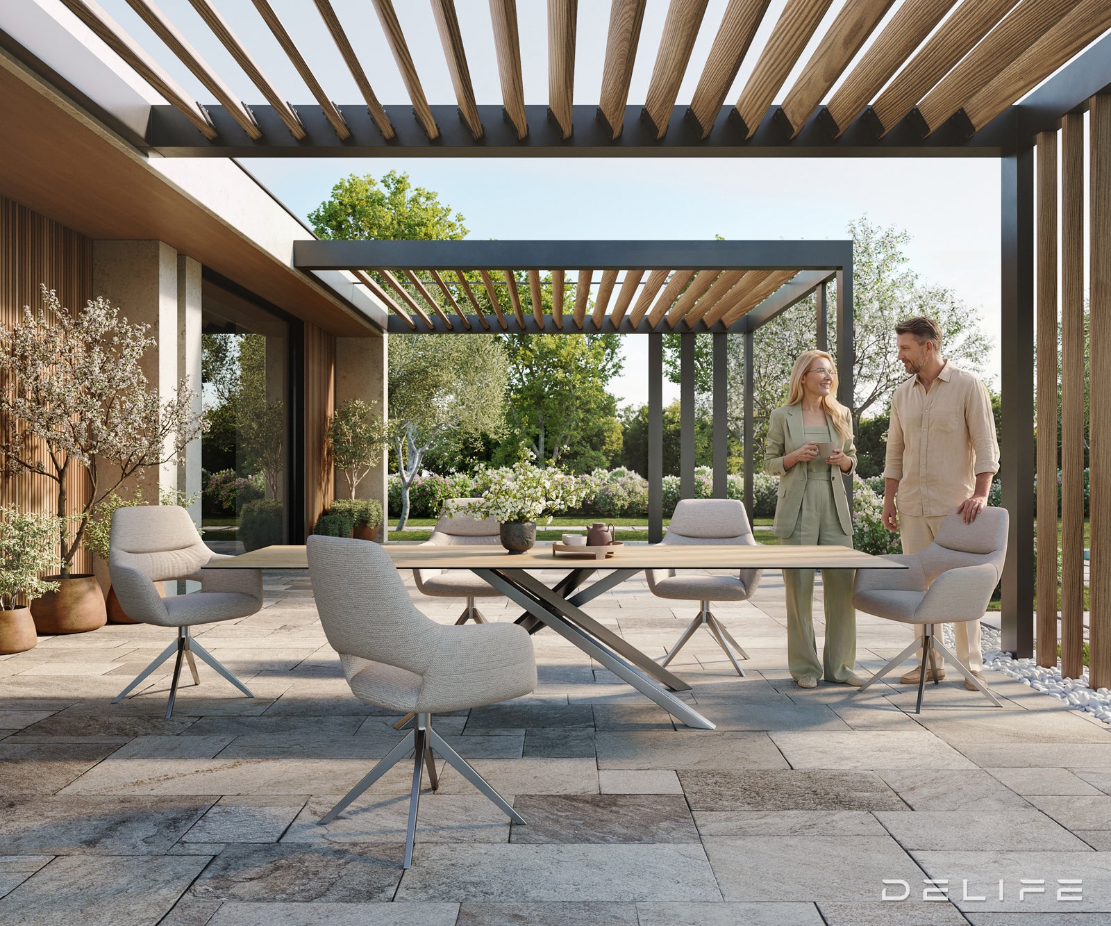 Outdoor stol Edge 300x100cm, Materijal: Keramika Sabbia