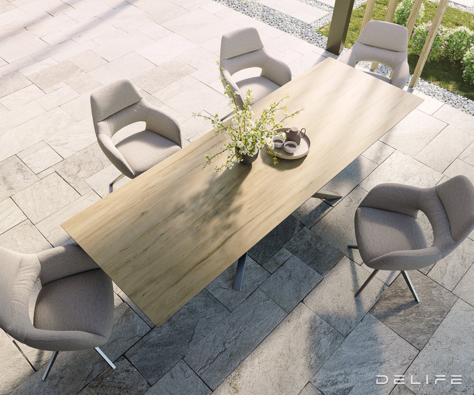 Outdoor stol Edge 300x100cm, Materijal: Keramika Sabbia