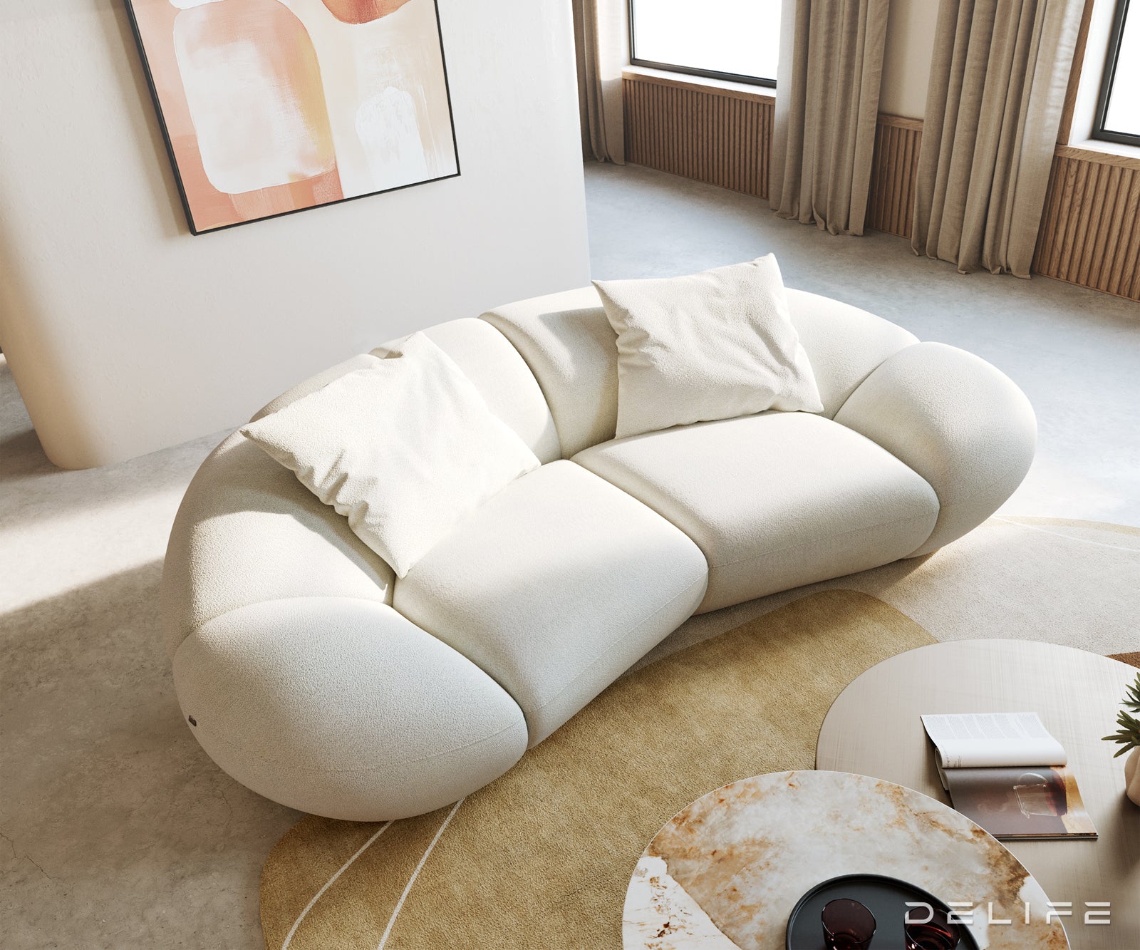 Sofa Lunna 280x170cm, Materijal: Boucle