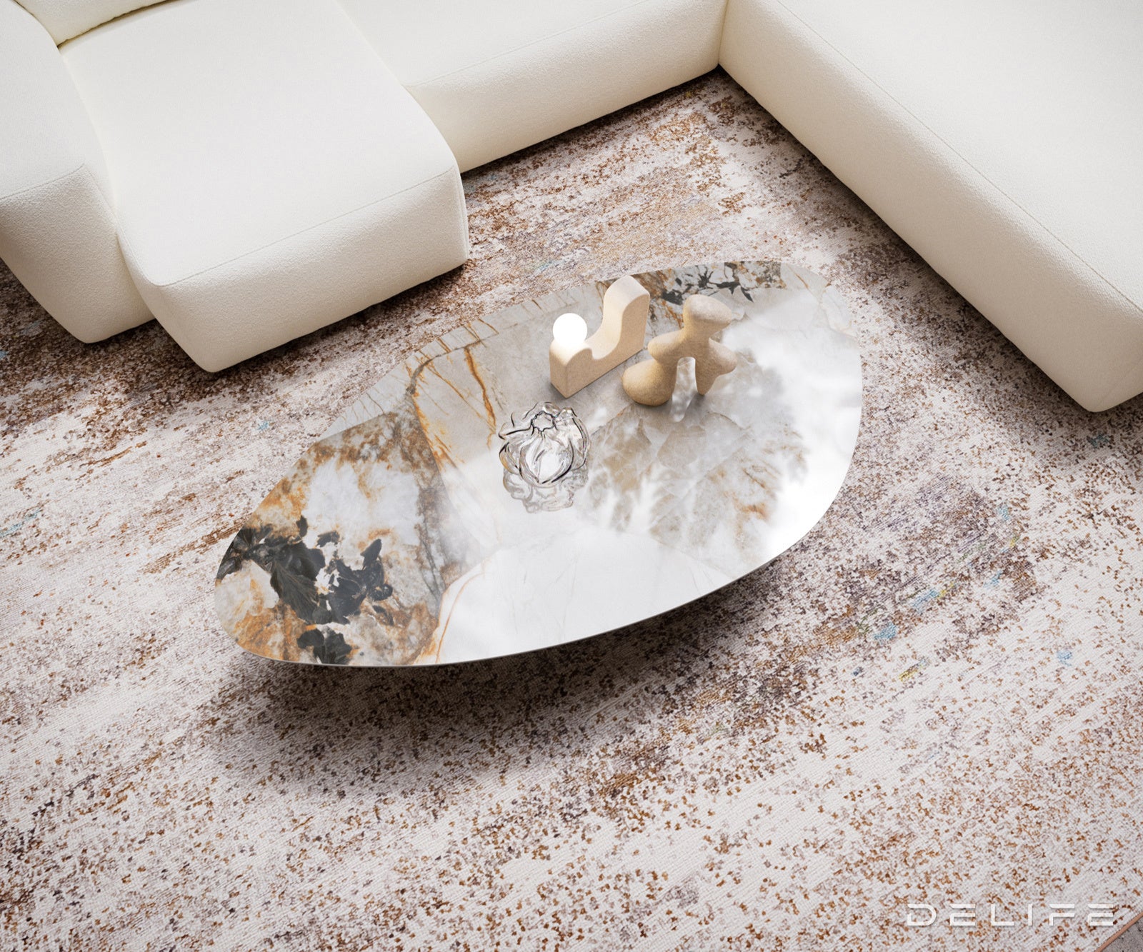 Klub stolić Edge 140x75cm, Materijal: Keramika Patagonia