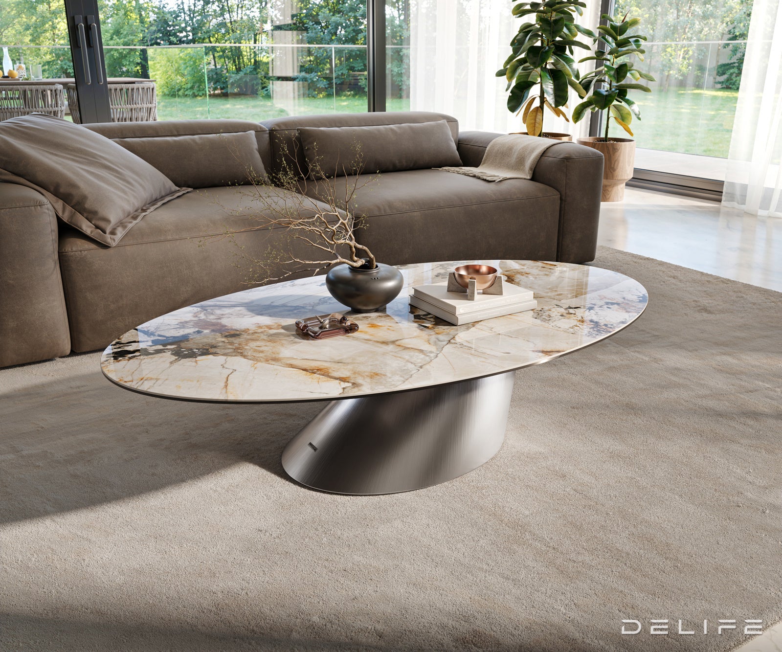 Klub stolić Edge 140x80cm, Materijal: Keramika Patagonia