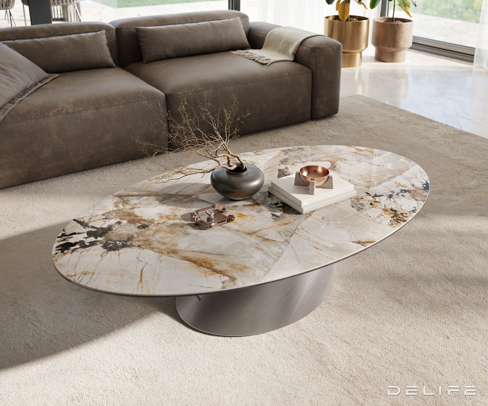 Klub stolić Edge 140x80cm, Materijal: Keramika Patagonia