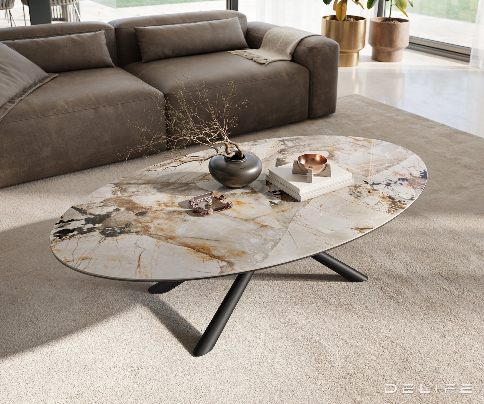 Klub stolić Edge 140x80cm, Materijal: Keramika Patagonia