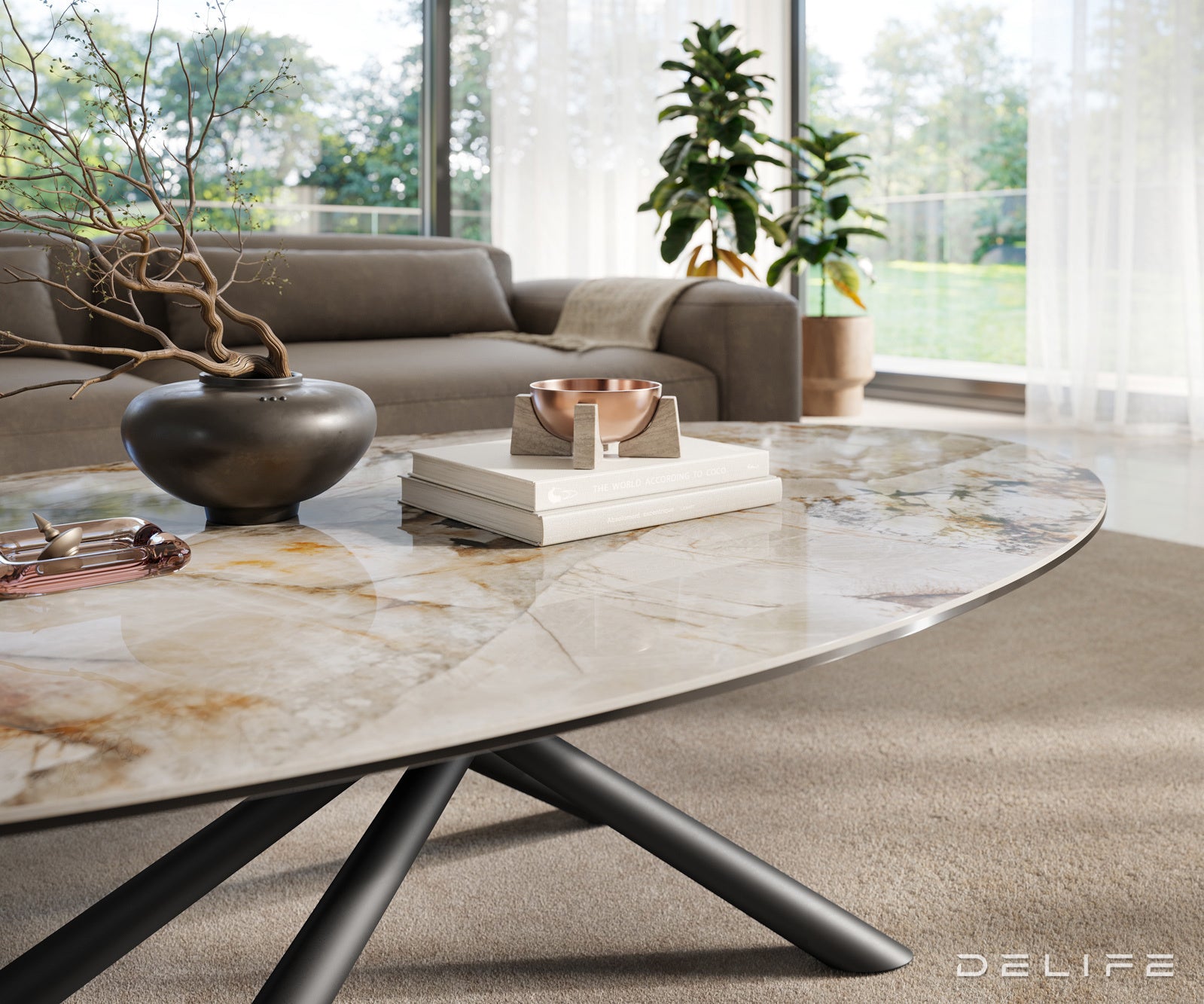 Klub stolić Edge 140x80cm, Materijal: Keramika Patagonia