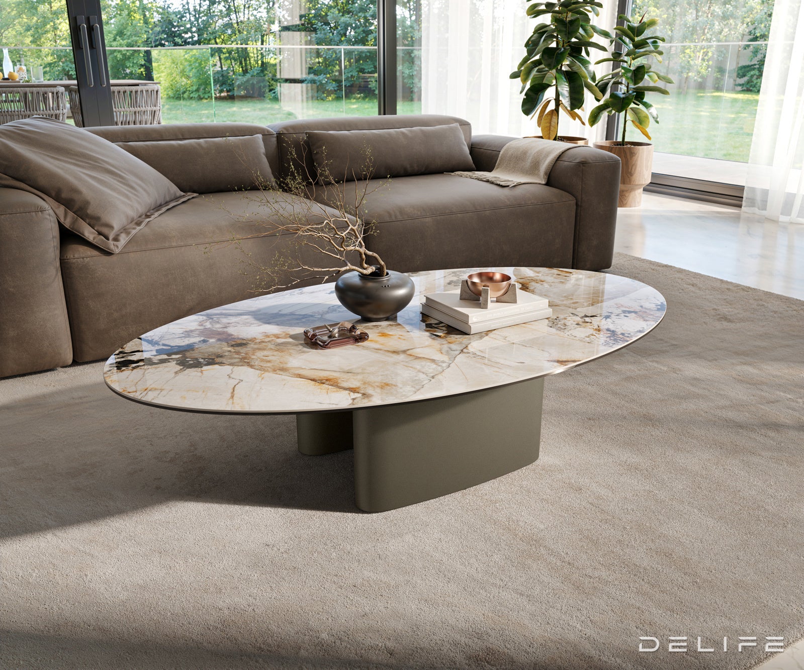 Klub stolić Edge 140x80cm, Materijal: Keramika Patagonia