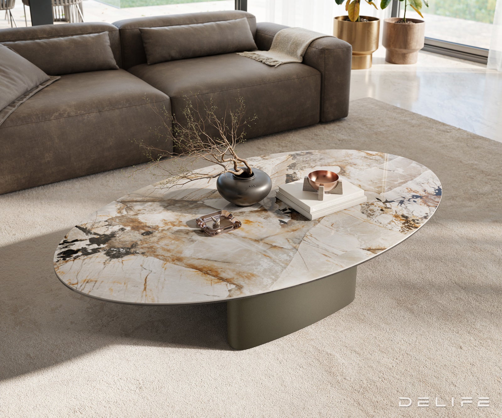 Klub stolić Edge 140x80cm, Materijal: Keramika Patagonia
