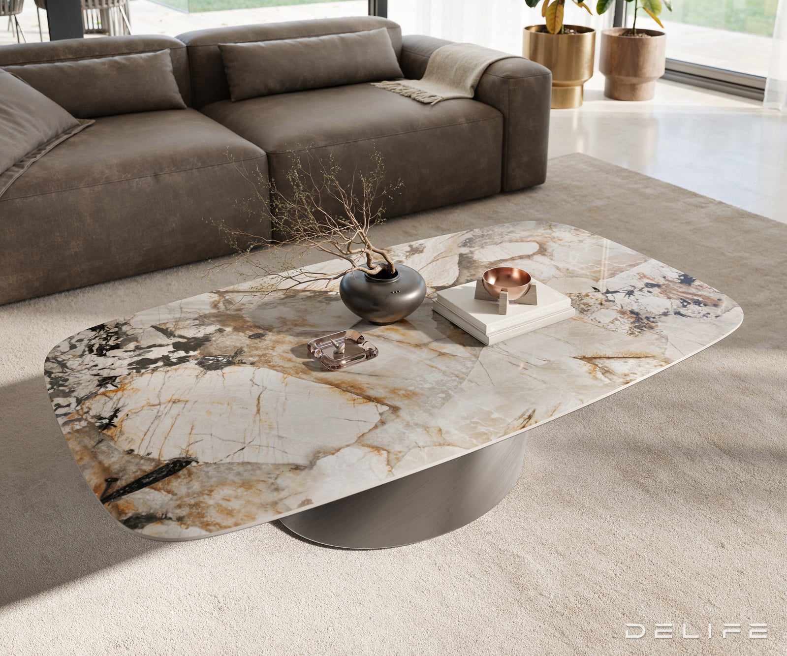Klub stolić Edge 140x80cm, Materijal: Keramika Patagonia