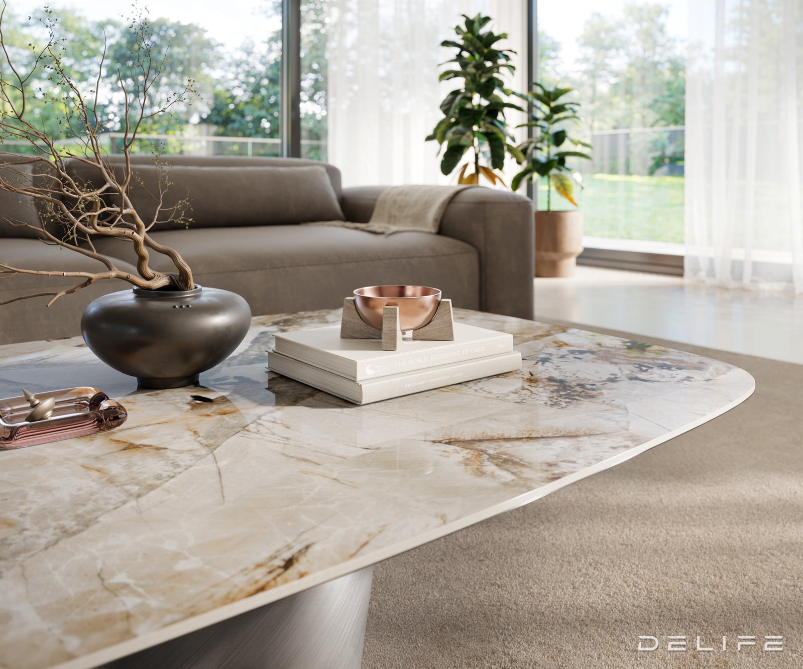Klub stolić Edge 140x80cm, Materijal: Keramika Patagonia