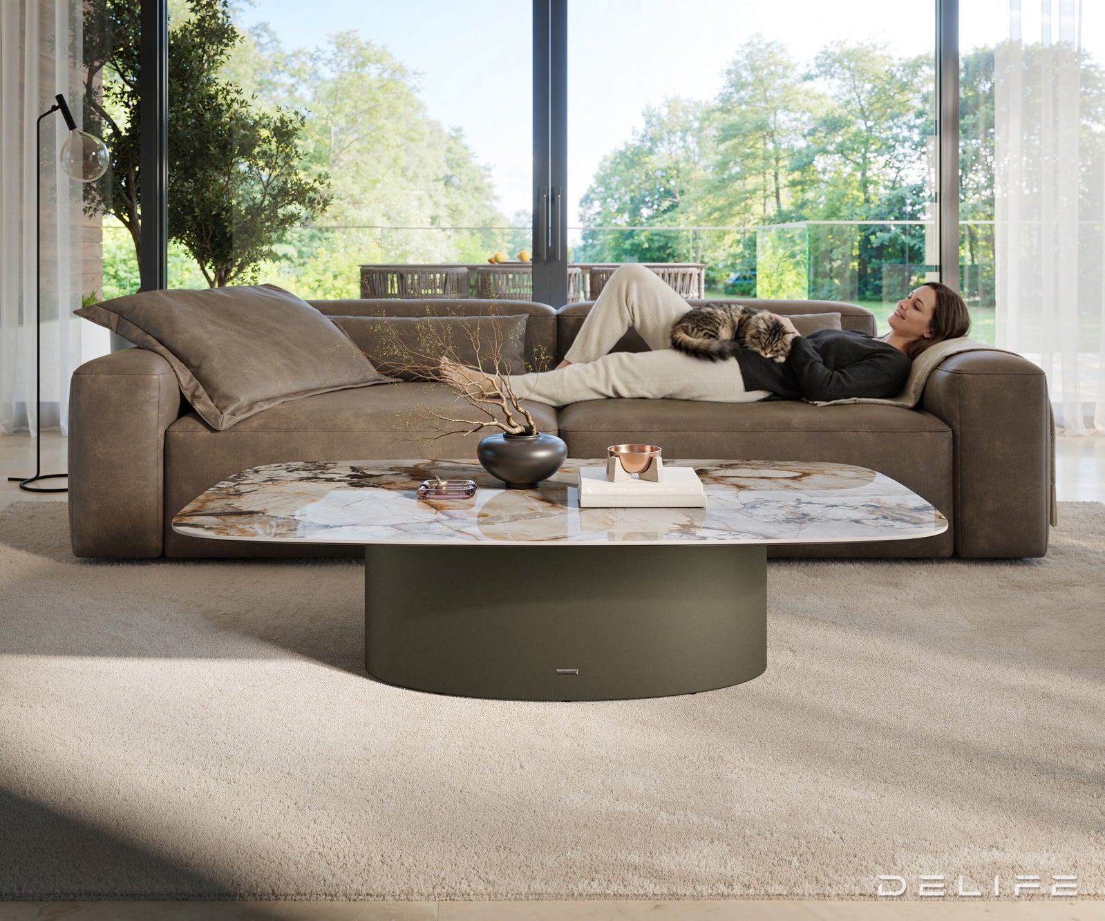 Klub stolić Edge 140x80cm, Materijal: Keramika Patagonia