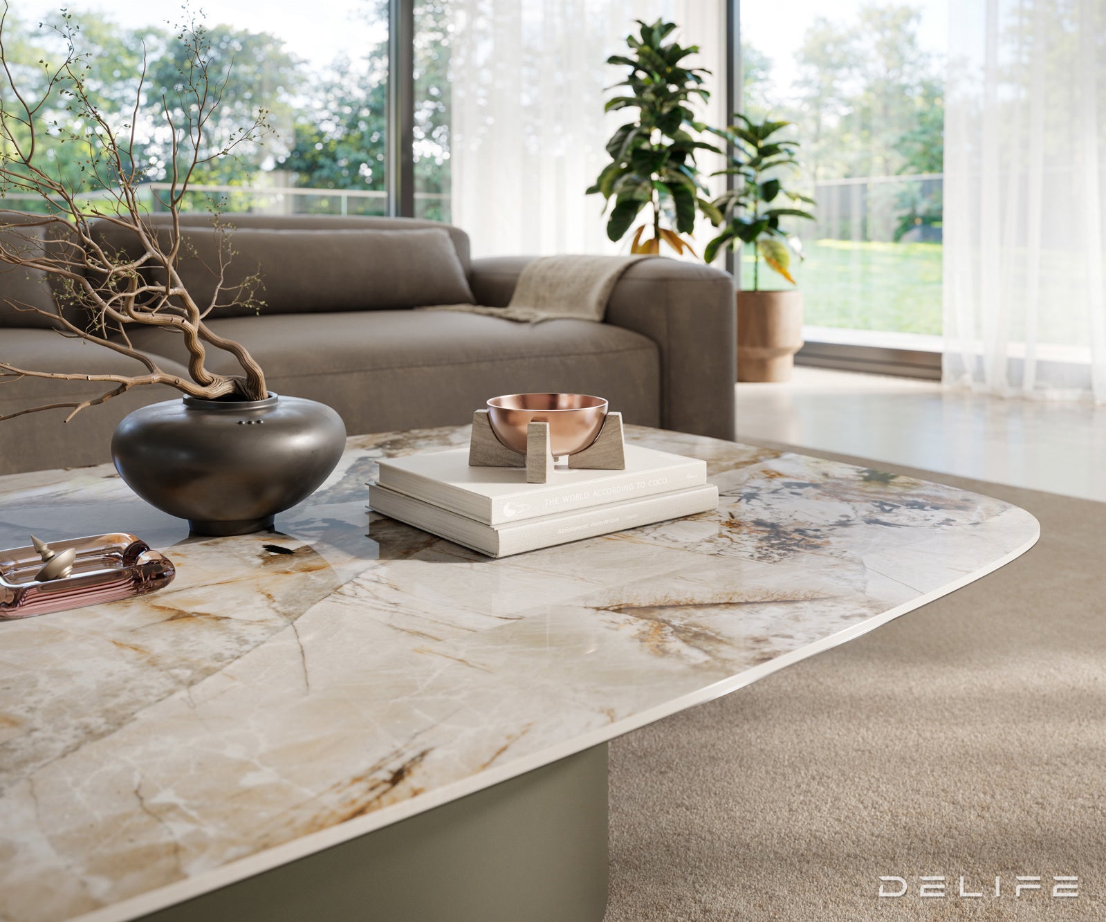 Klub stolić Edge 140x80cm, Materijal: Keramika Patagonia