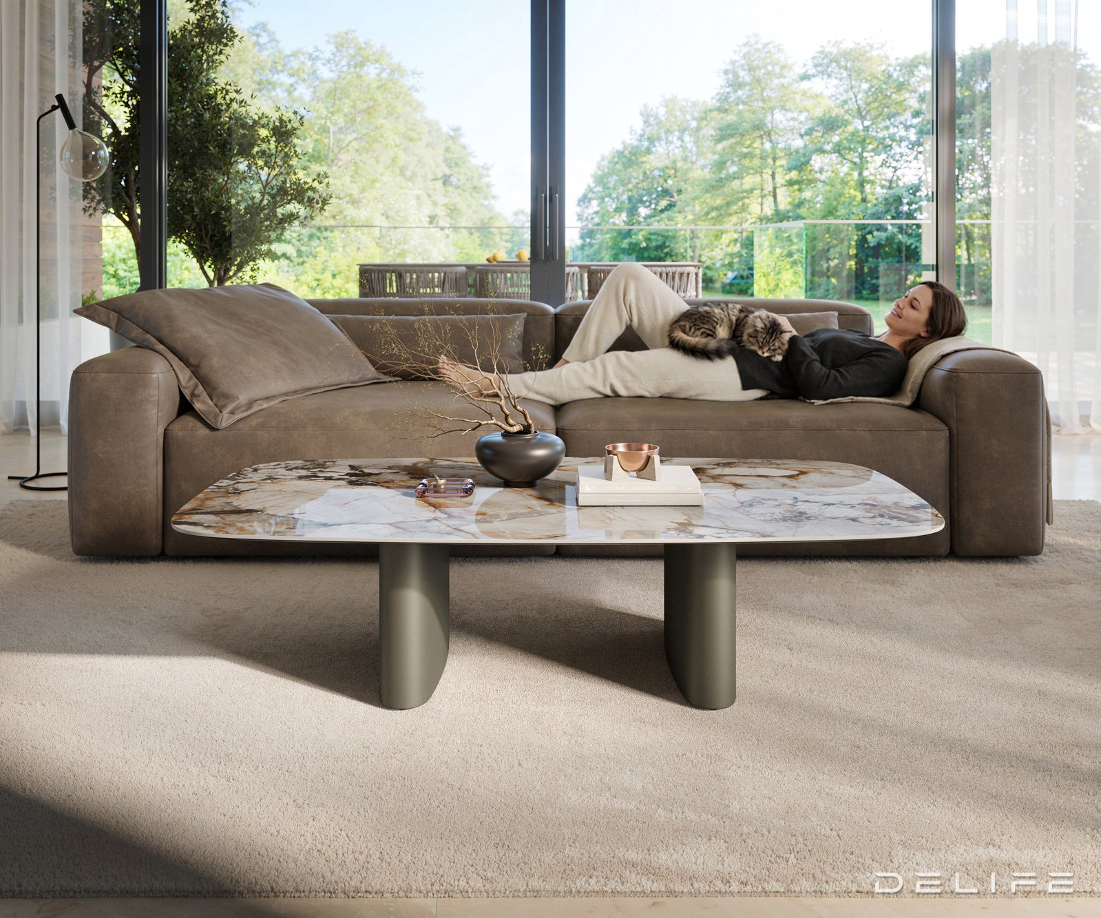 Klub stolić Edge 140x80cm, Materijal: Keramika Patagonia
