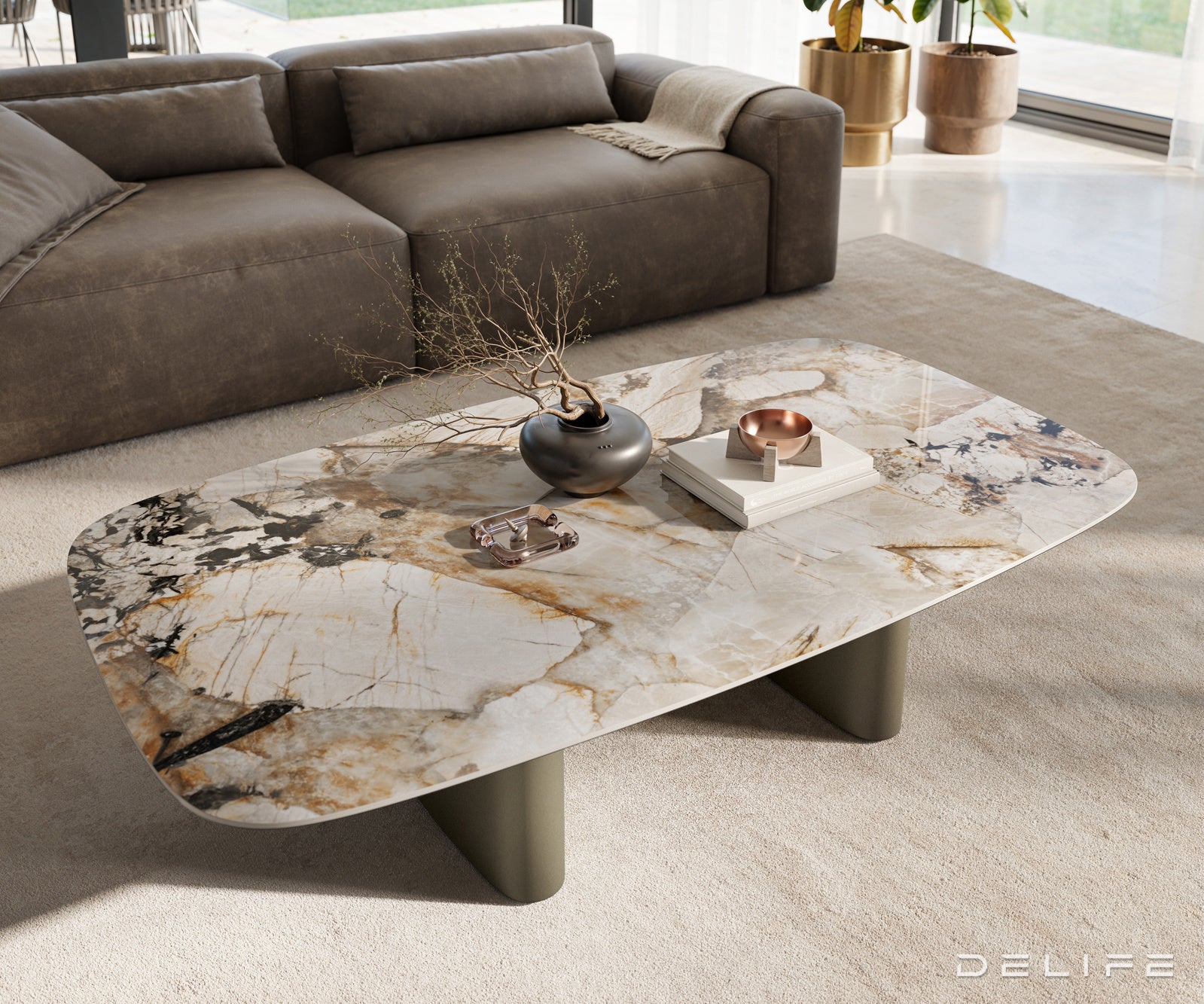 Klub stolić Edge 140x80cm, Materijal: Keramika Patagonia