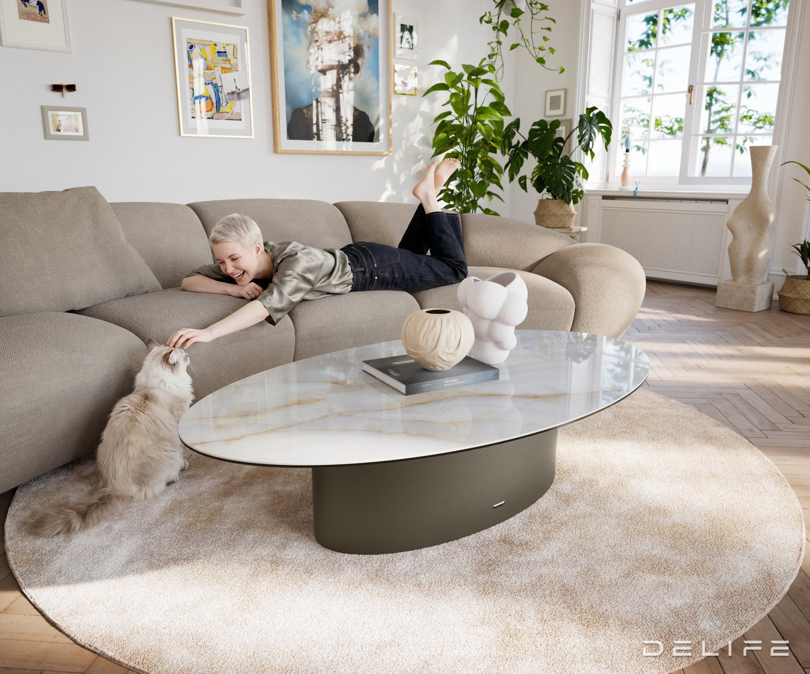 Klub stolić Casilda 140x80cm, Materijal: Keramika Laminam