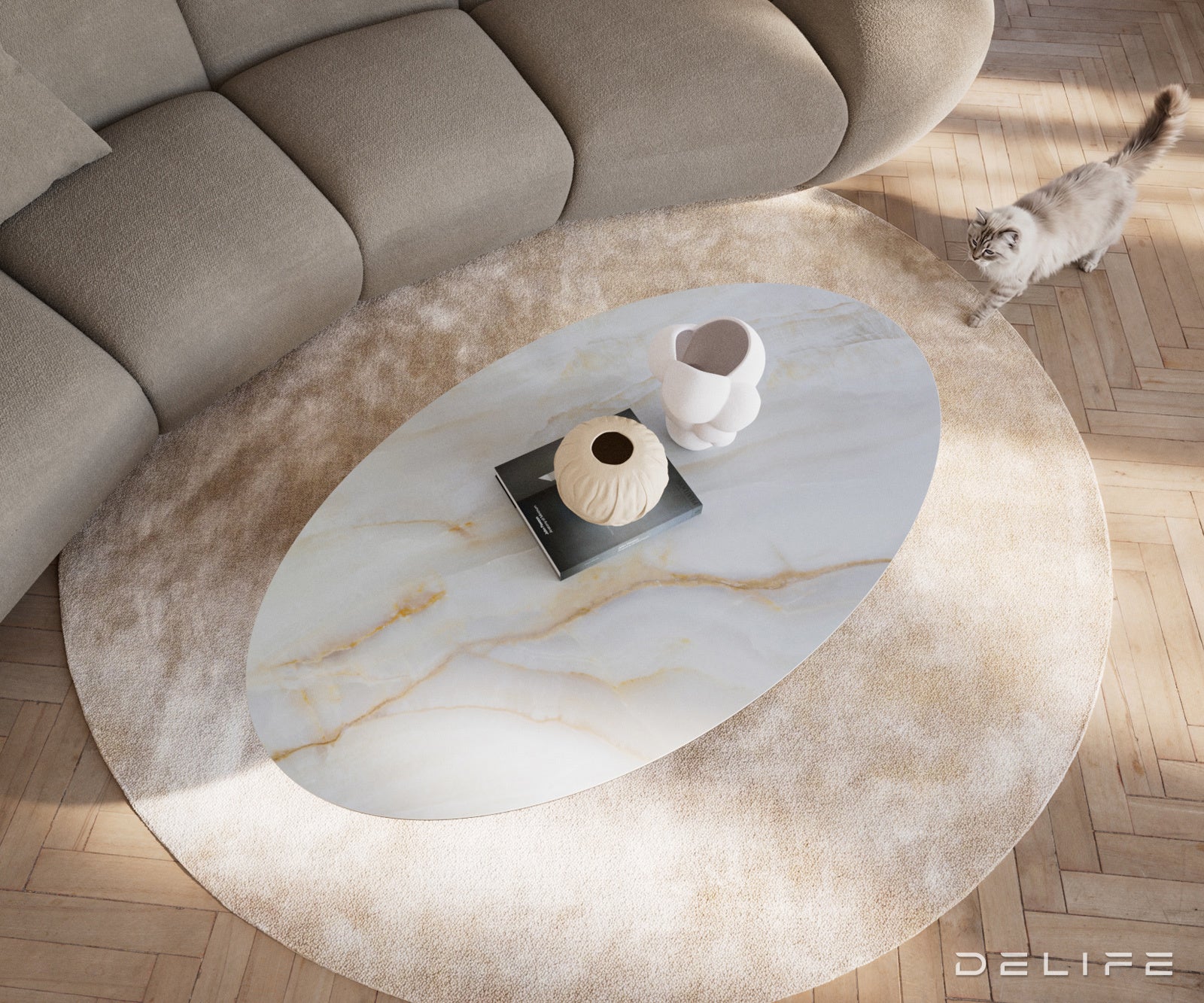 Klub stolić Casilda 140x80cm, Materijal: Keramika Laminam