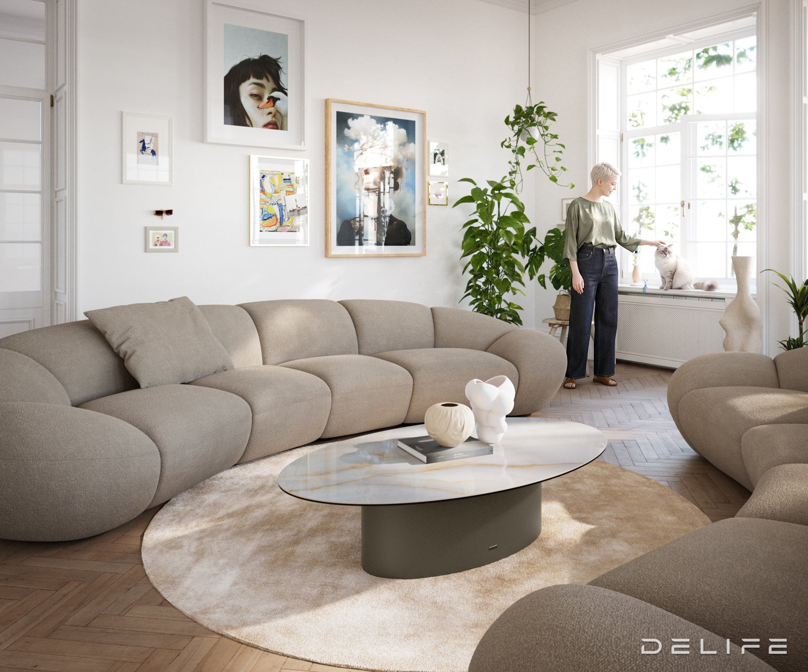 Klub stolić Casilda 140x80cm, Materijal: Keramika Laminam