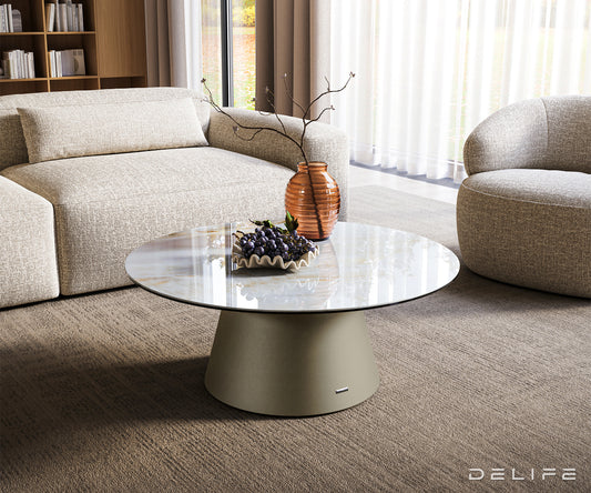 Klub stolić Edge 90x90cm, Materijal: Keramika Onyx Pearl