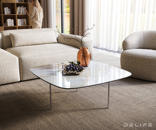 Klub stolić Edge Boot 90x90cm, Materijal: Keramika Onyx Pearl