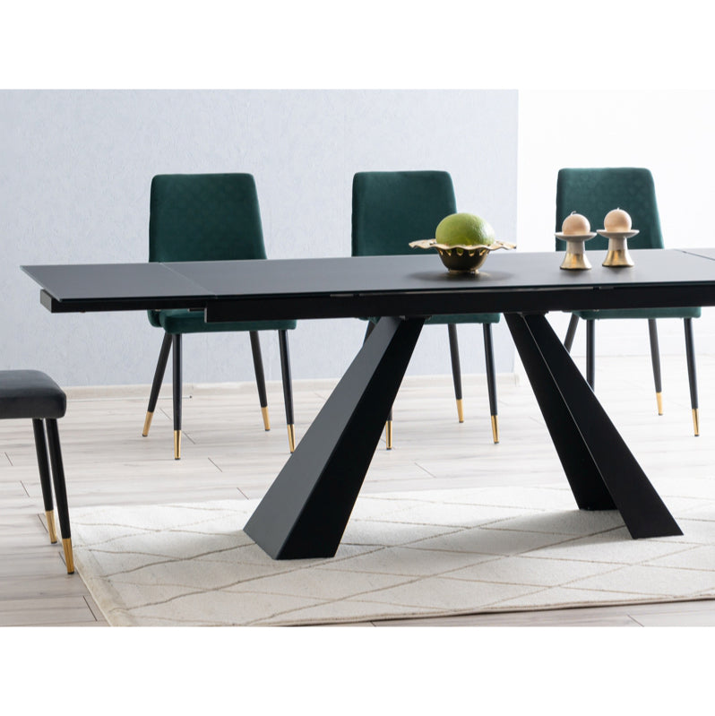 Blagovaonski stol Salvadore, Materijal: Kaljeno staklo