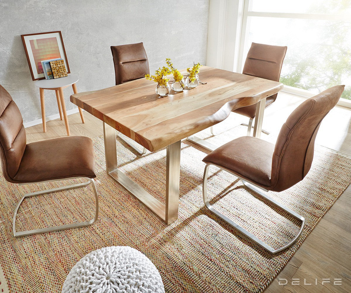 Blagovaonski stol Edge, Materijal: Bagrem, Debljina ploče: 5,5cm