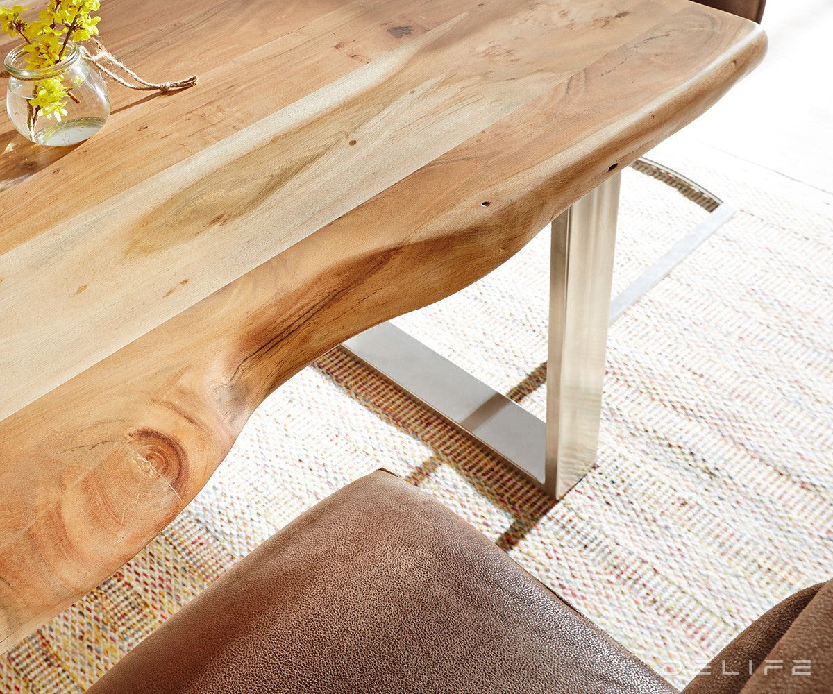 Blagovaonski stol Edge, Materijal: Bagrem, Debljina ploče: 5,5cm