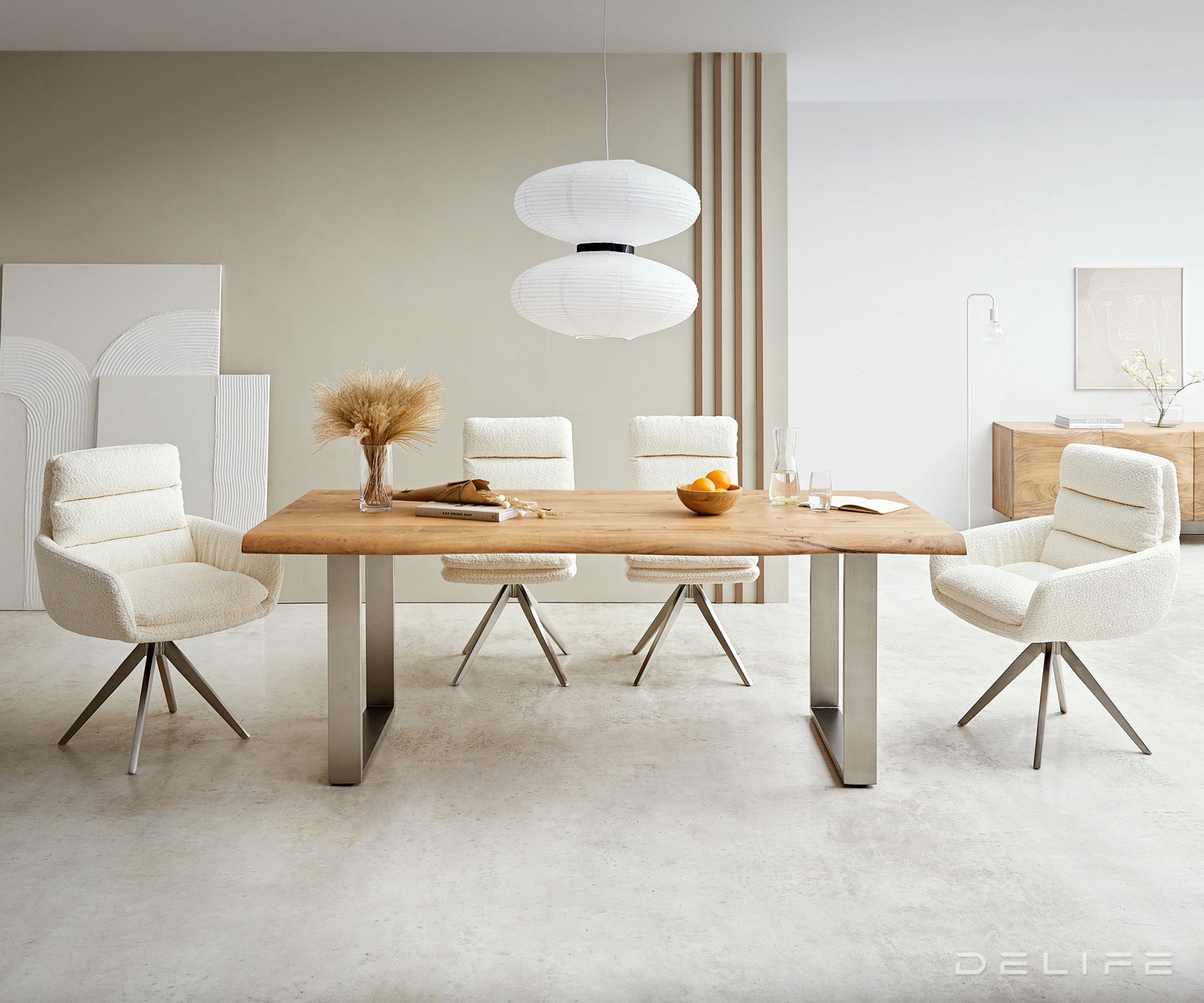 Blagovaonski stol Edge, Materijal: Bagrem, Debljina ploče: 5,5cm