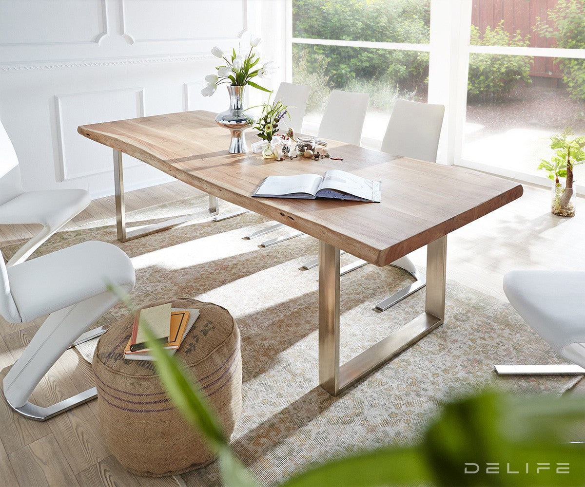 Blagovaonski stol Edge, Materijal: Bagrem, Debljina ploče: 5,5cm