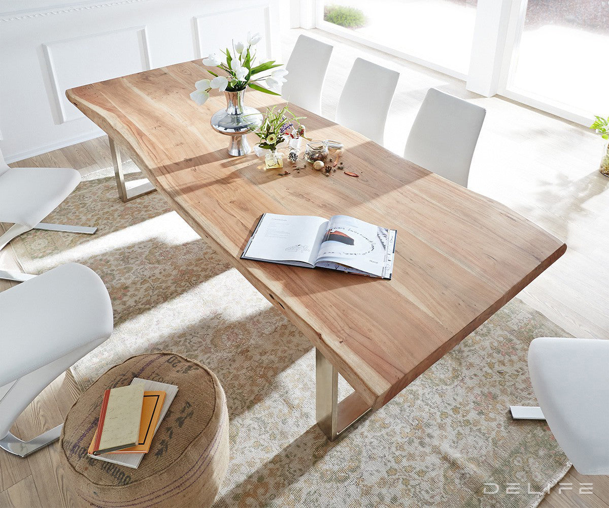 Blagovaonski stol Edge, Materijal: Bagrem, Debljina ploče: 5,5cm